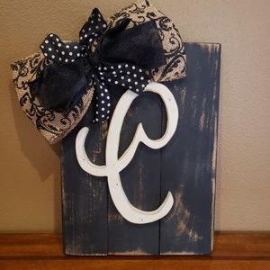 Hand made letter wall art